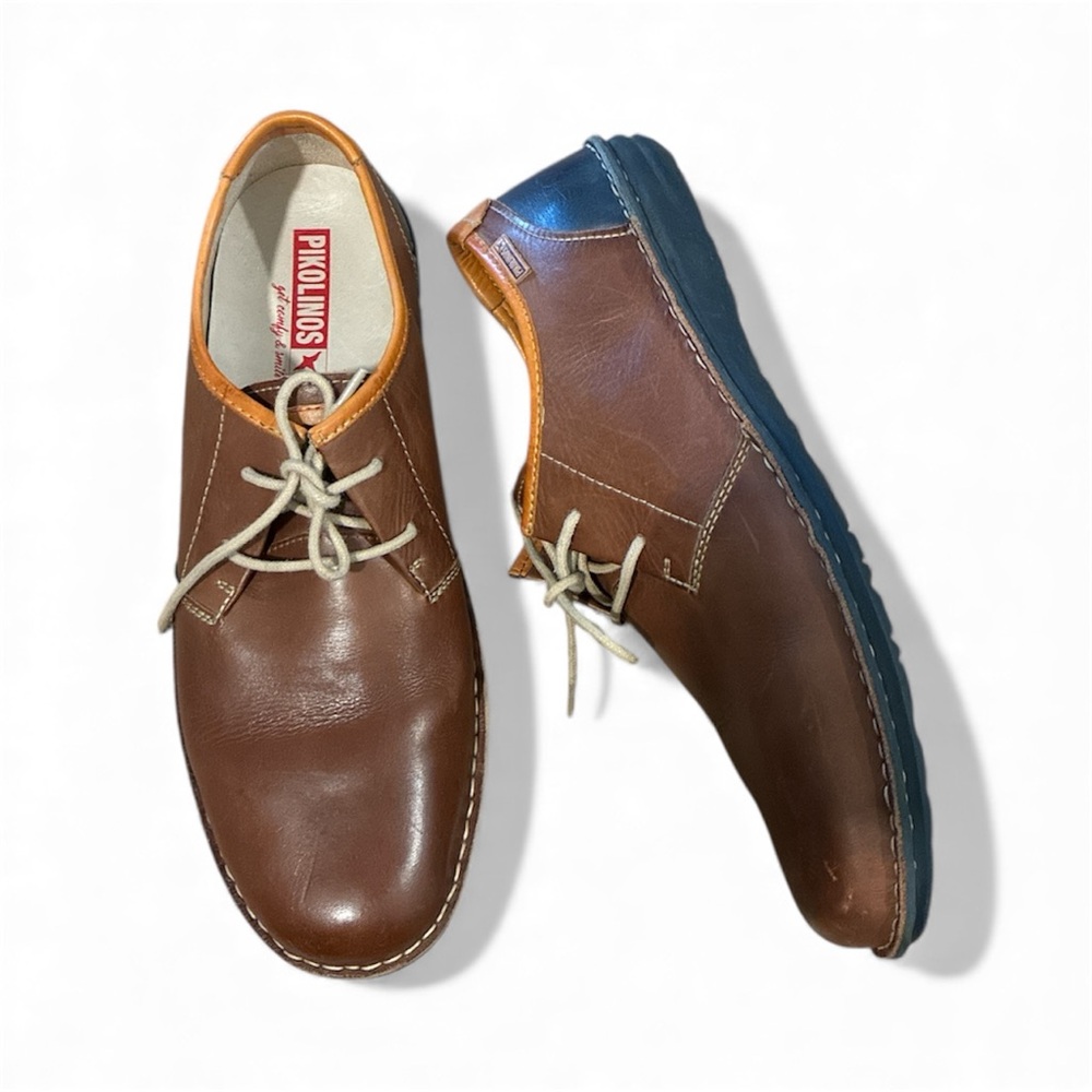 PIKOLINOS Men's Tan Leather Oxfords